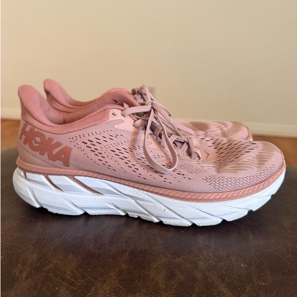 HOKA ONE ONE Clifton 7 Women’s Running Shoes Pink Size 9